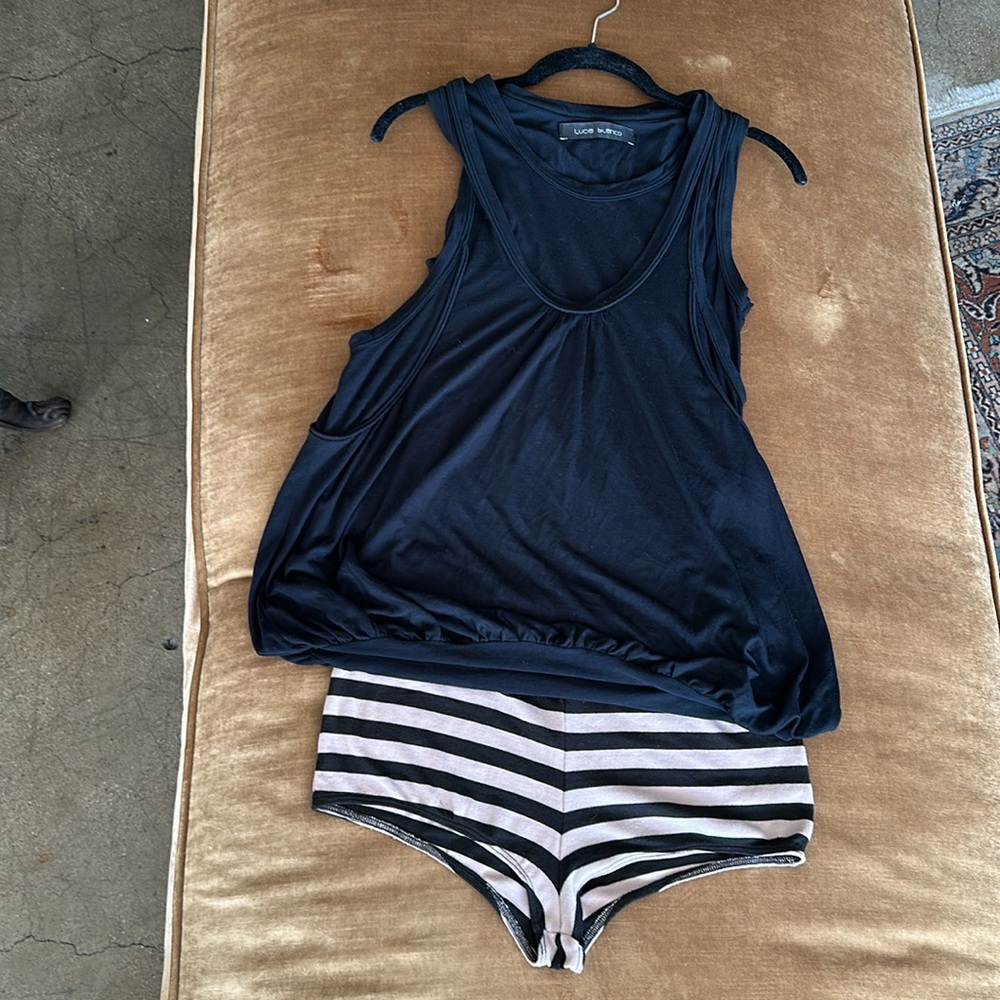 Stripe Modal super short shorts. Lounge wear.